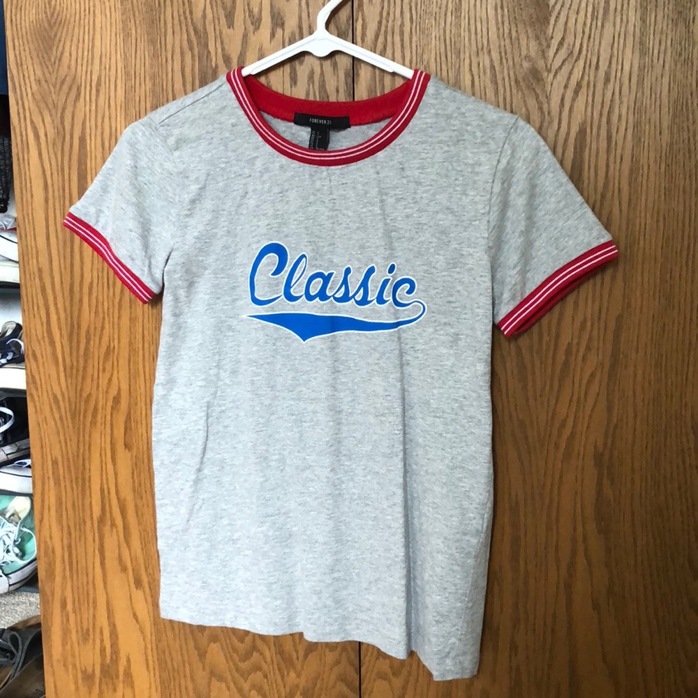 Gray “Classic” ringer t-shirt